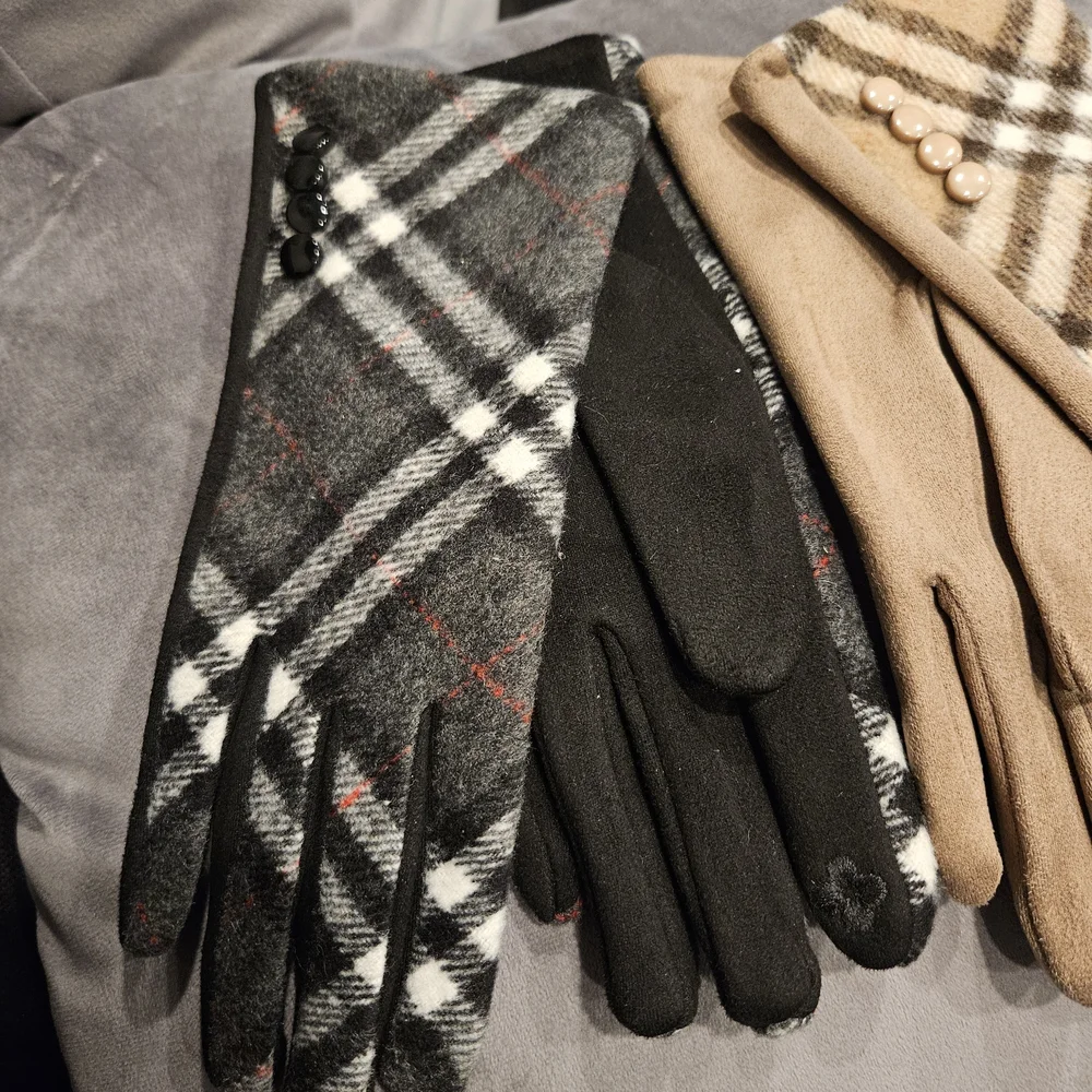 Plaid Gloves for Women
